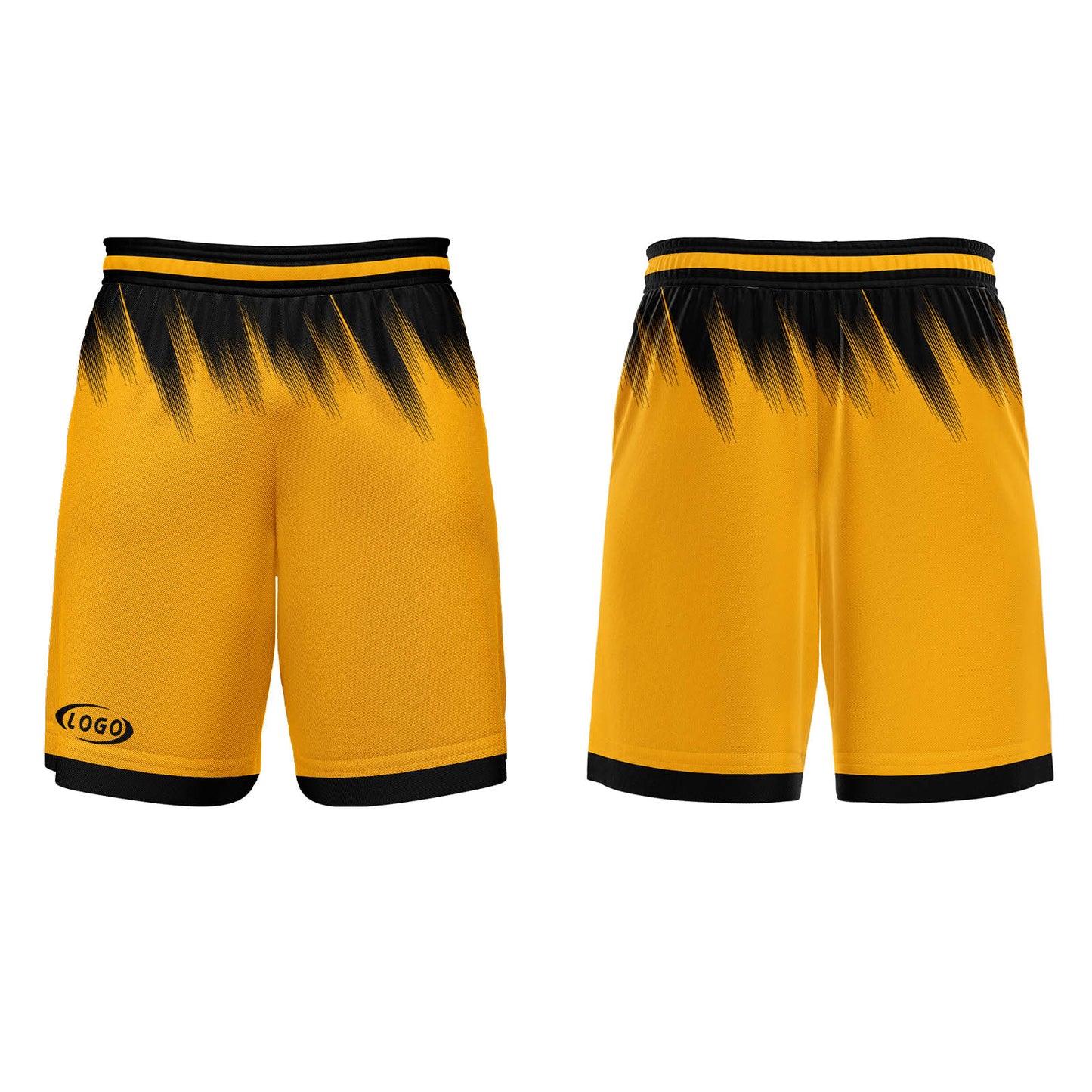 Custom Yellow Black Basketball Jersey Uniform Suit Printed Your Logo Name Number