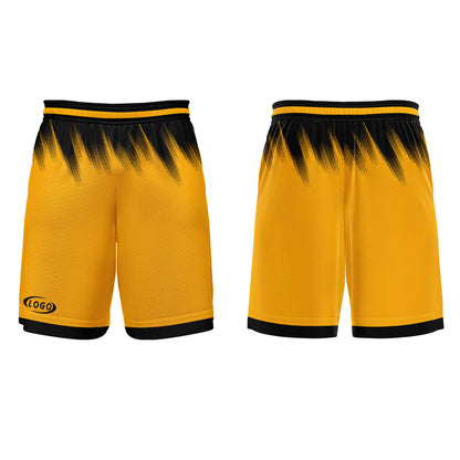 Custom Yellow Black Basketball Jersey Uniform Suit Printed Your Logo Name Number