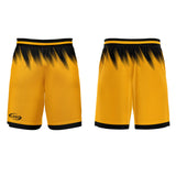 Custom Yellow Black Basketball Jersey Uniform Suit Printed Your Logo Name Number