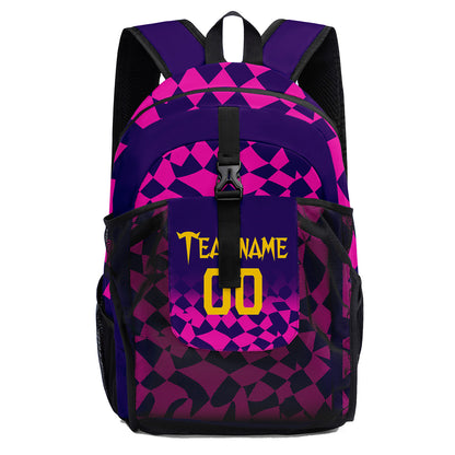 Customize Pink Purple Sports Backpacks Featuring Personalized Names, Numbers and Logos