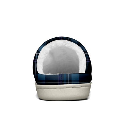 Custom Your Own Personalized Cotton Slippers for Dog Cat Lover Add Any Text Photoes Navy Tartan