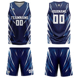 Custom Dark Blue Basketball Jersey Uniform Suit Printed Your Logo Name Number