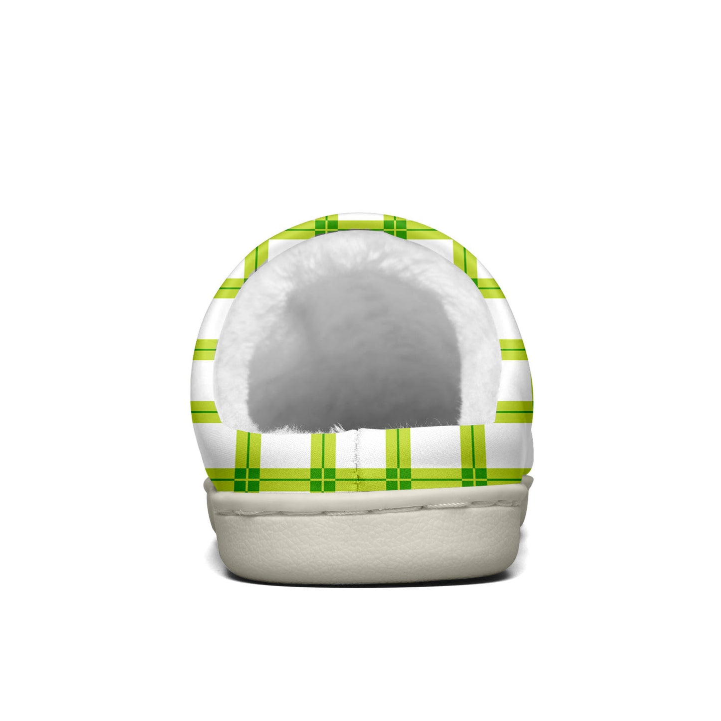 Custom Your Own Personalized Cotton Slippers for Dog Cat Lover Add Any Text Photoes Green&White Lattice