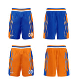 Custom Blue Orange Reversible Basketball Suit for Adults and Kids Personalized Jersey