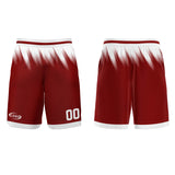 Custom Red White Basketball Jersey Uniform Suit Printed Your Logo Name Number