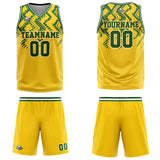 Custom Yellow Green Basketball Jersey Uniform Suit Printed Your Logo Name Number