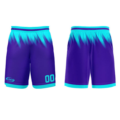 Custom Purple Bright Blue Basketball Jersey Uniform Suit Printed Your Logo Name Number