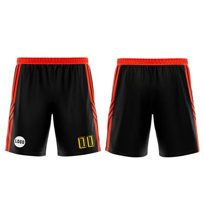 Custom Black Red Basketball Jersey Uniform Suit Printed Your Logo Name Number