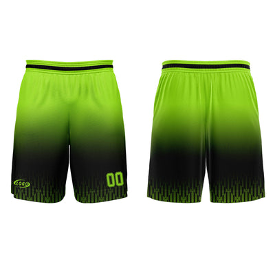 Custom Black Bright Green Gradient Basketball Jersey Uniform Suit Printed Your Logo Name Number