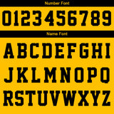 Custom Yellow Black Sweatshirt Hoodie For Men Women Girl Boy Print Your Logo Name Number