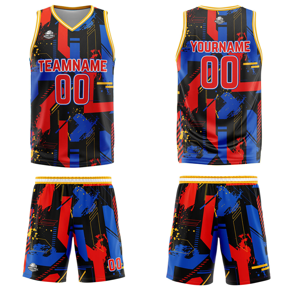 Custom Red Royal Basketball Jersey Uniform Suit Printed Your Logo Name Number