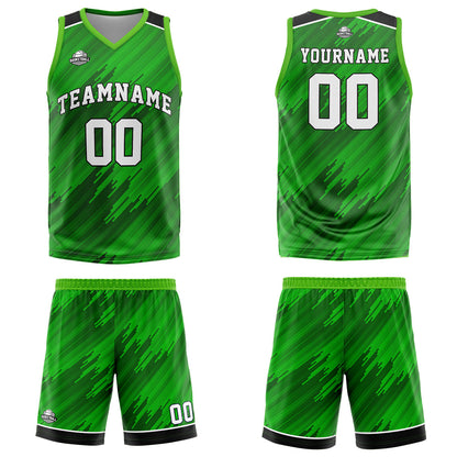 Custom Green Basketball Jersey Uniform Suit Printed Your Logo Name Number