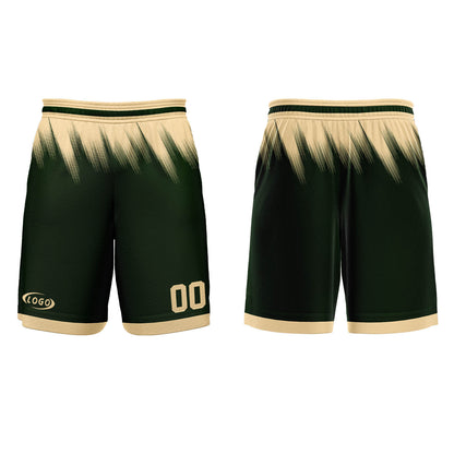 Custom Olive Green Cream Basketball Jersey Uniform Suit Printed Your Logo Name Number