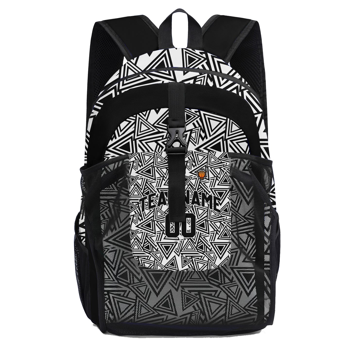 Customize Gray Black Sports Backpacks Featuring Personalized Names, Numbers and Logos