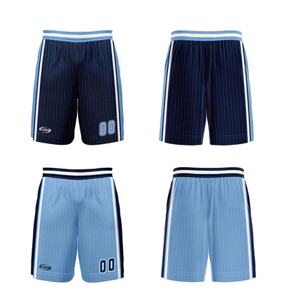 Custom Navy Blue Reversible Basketball Suit for Adults and Kids Personalized Jersey