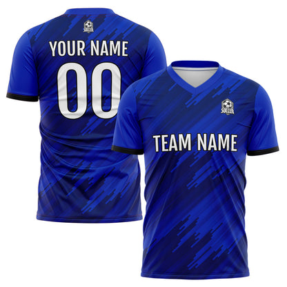 Custom Royal Uniform Jersey Kids Adults Personalized Set Jersey Shirt