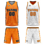 Custom Orange Reversible Basketball Suit for Adults and Kids Personalized Jersey