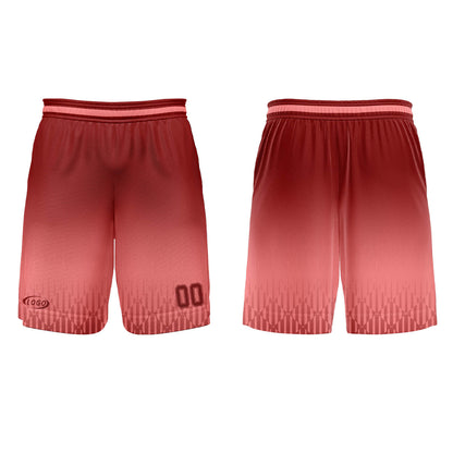 Custom Pink Red Gradient Basketball Jersey Uniform Suit Printed Your Logo Name Number