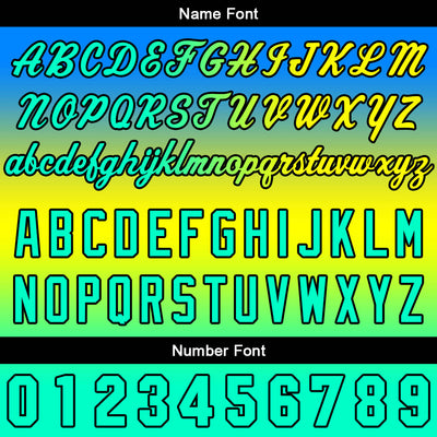Custom Gradient Hoodie For Man Woman Girl Boy Print Your Logo Name Number Blue Yellow Green