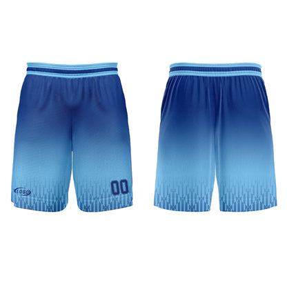 Custom Blue Deep Blue Gradient Basketball Jersey Uniform Suit Printed Your Logo Name Number