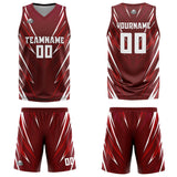 Custom Dark Red Basketball Jersey Uniform Suit Printed Your Logo Name Number