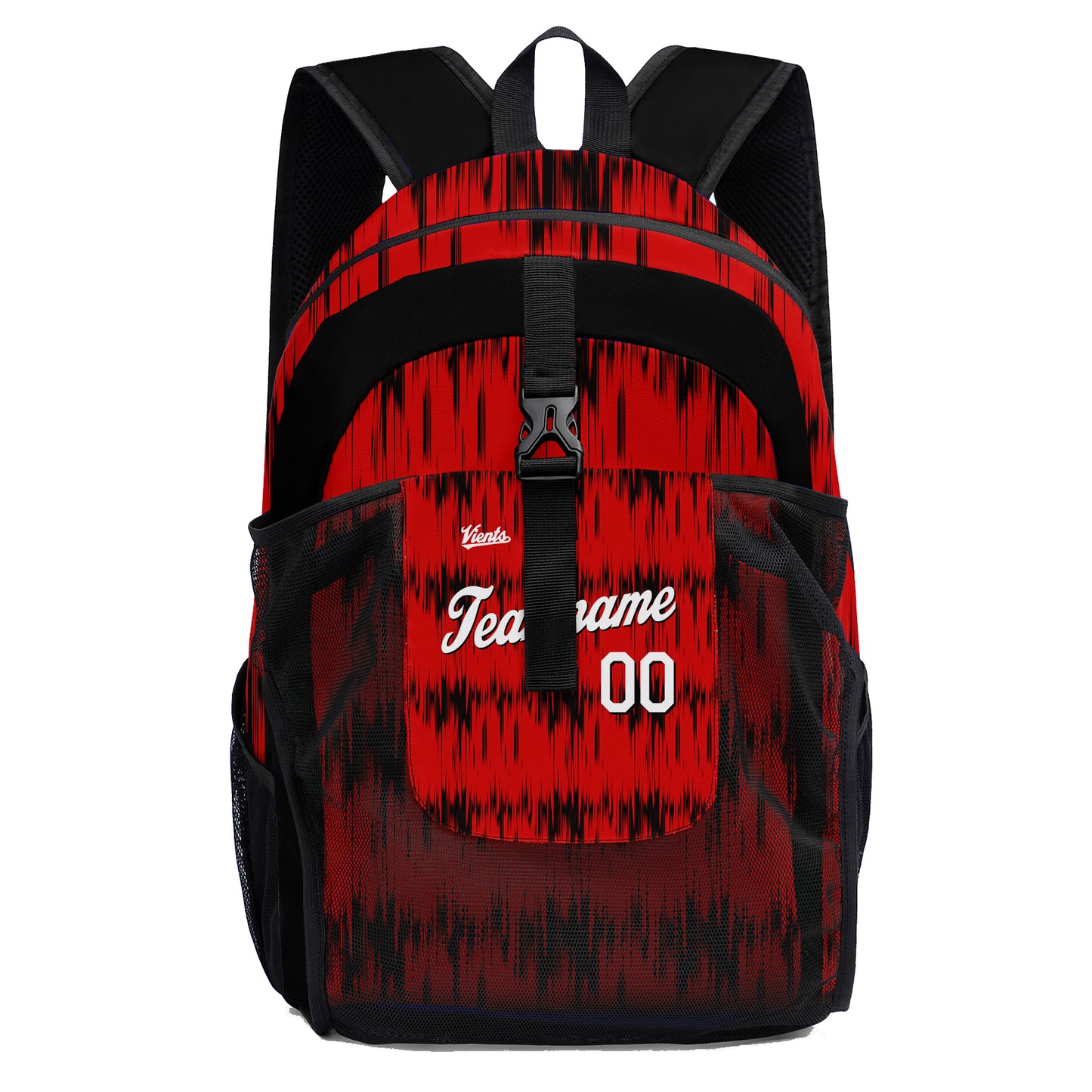 Customize Red Sports Backpacks Featuring Personalized Names, Numbers and Logos