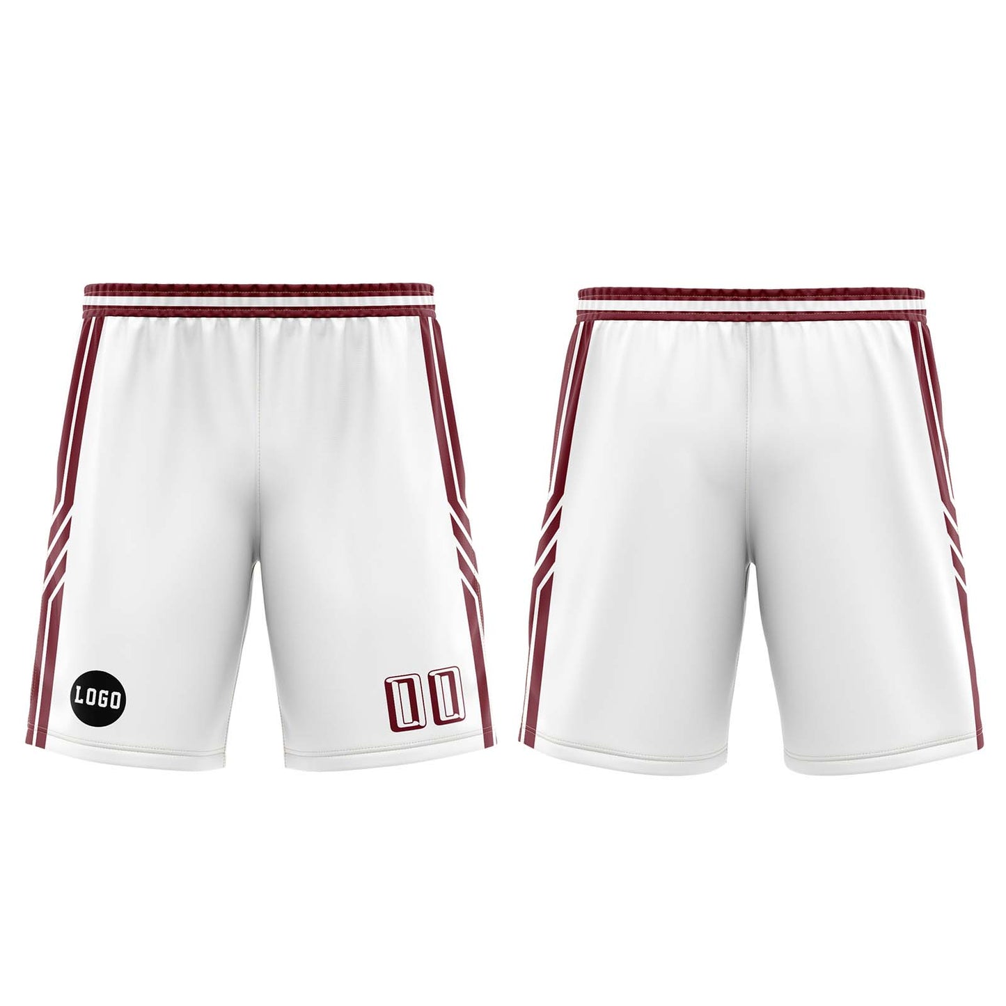 Custom White Dark Red Basketball Jersey Uniform Suit Printed Your Logo Name Number