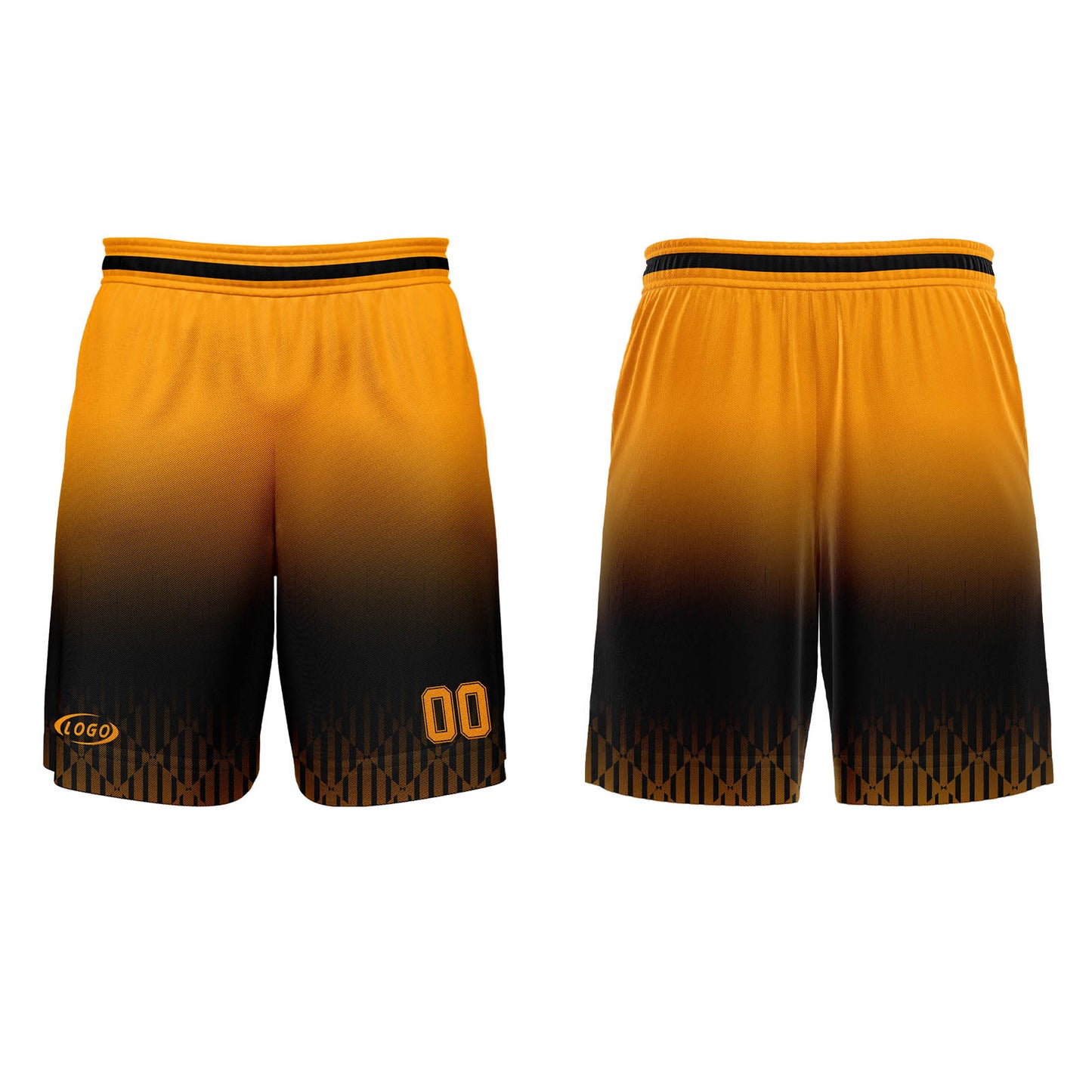 Custom Black Orange Gradient Basketball Jersey Uniform Suit Printed Your Logo Name Number