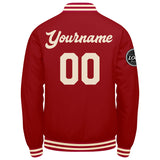 Custom Varsity Jacket Letterman jacket for Men, Women and Youth Red Cream