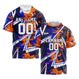 Custom Navy Royal Orange Short Sleeve Hoodies for Men Women Shirts with Hoods Printed Name Logo