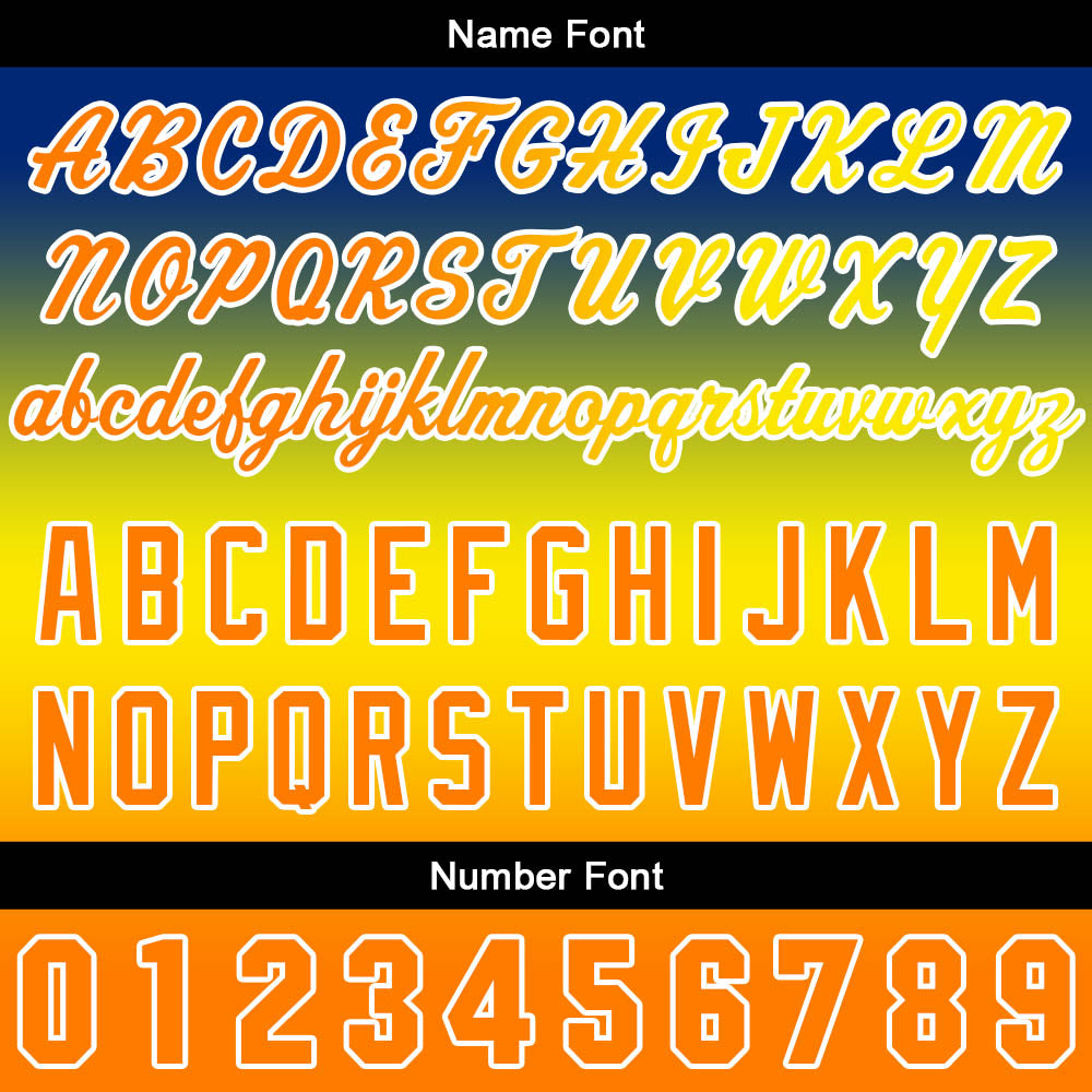 Custom Gradient Hoodie For Man Woman Girl Boy Print Your Logo Name Number Gelb Orange