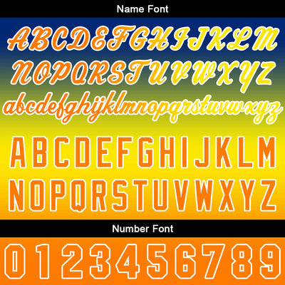 Custom Gradient Hoodie For Man Woman Girl Boy Print Your Logo Name Number Gelb Orange