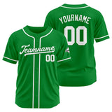 Custom Baseball Jersey Stitched Design Personalized Hip Hop Baseball Shirts Kelly Green-White