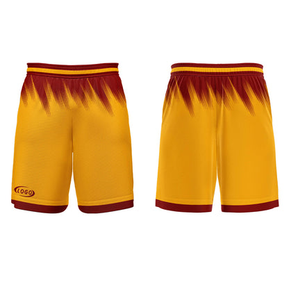 Custom Yellow Red Basketball Jersey Uniform Suit Printed Your Logo Name Number