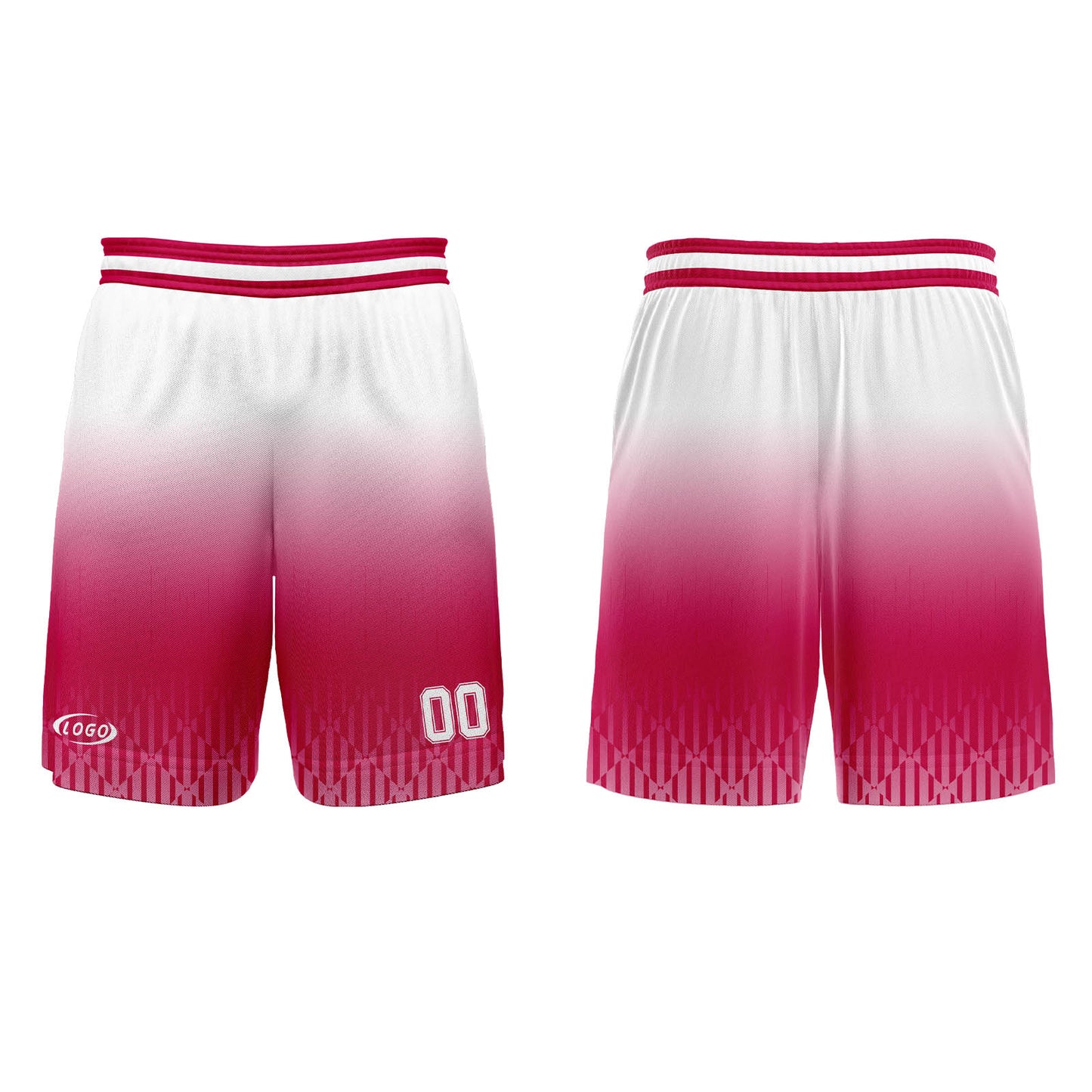 Custom Red White Gradient Basketball Jersey Uniform Suit Printed Your Logo Name Number