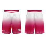 Custom Red White Gradient Basketball Jersey Uniform Suit Printed Your Logo Name Number