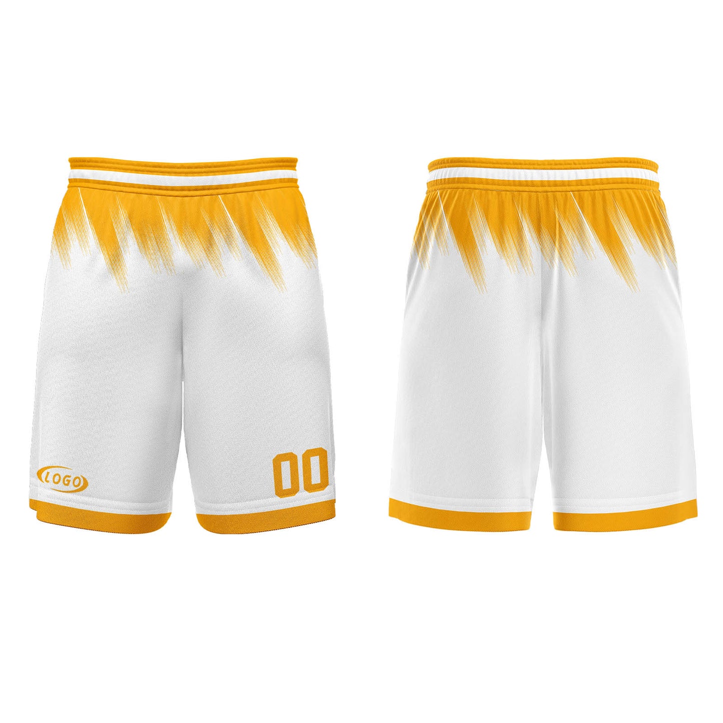 Custom White Yellow Basketball Jersey Uniform Suit Printed Your Logo Name Number