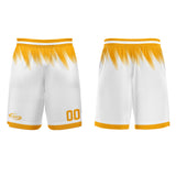 Custom White Yellow Basketball Jersey Uniform Suit Printed Your Logo Name Number