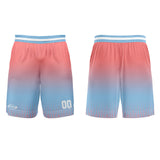 Custom Blue  Pink White Gradient Basketball Jersey Uniform Suit Printed Your Logo Name Number