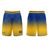 Custom Yellow Blue Gradient Basketball Jersey Uniform Suit Printed Your Logo Name Number