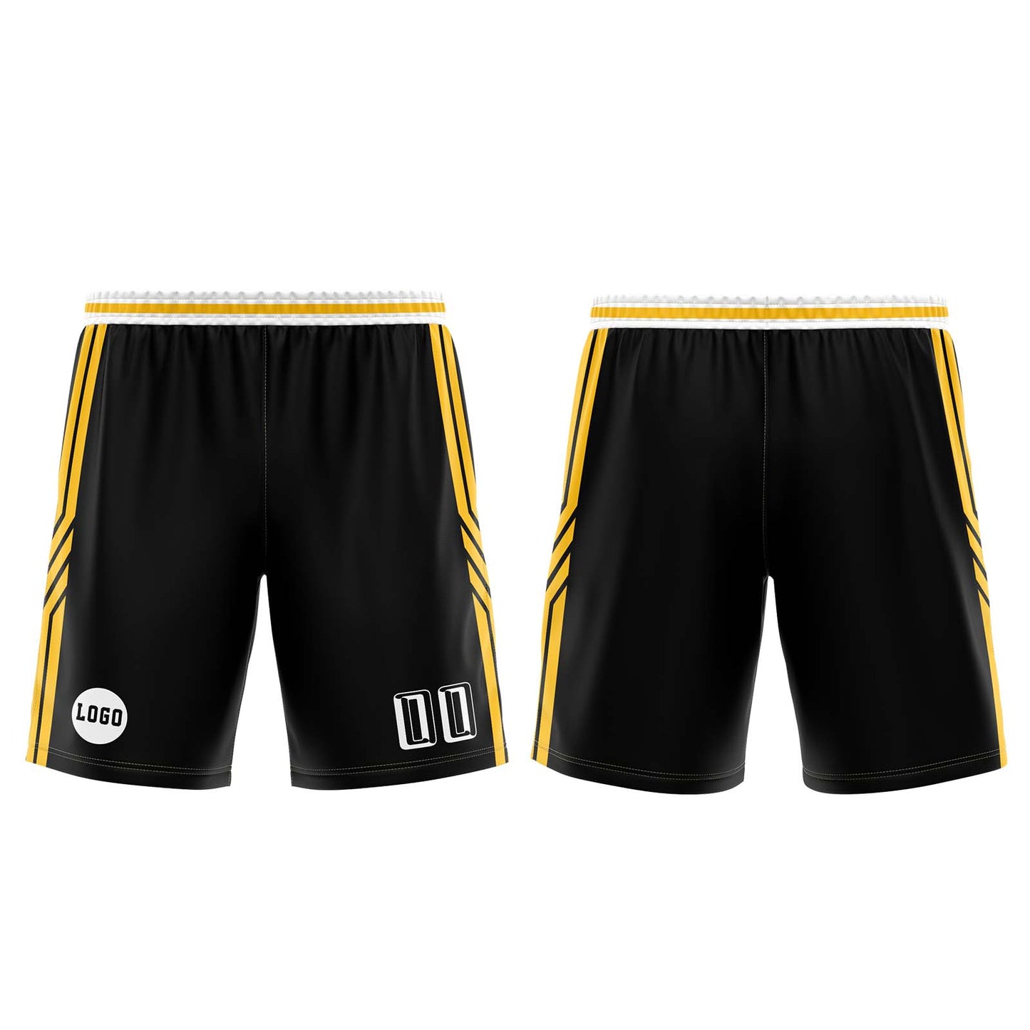 Custom Black Yellow Basketball Jersey Uniform Suit Printed Your Logo Name Number