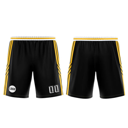 Custom Black Yellow Basketball Jersey Uniform Suit Printed Your Logo Name Number