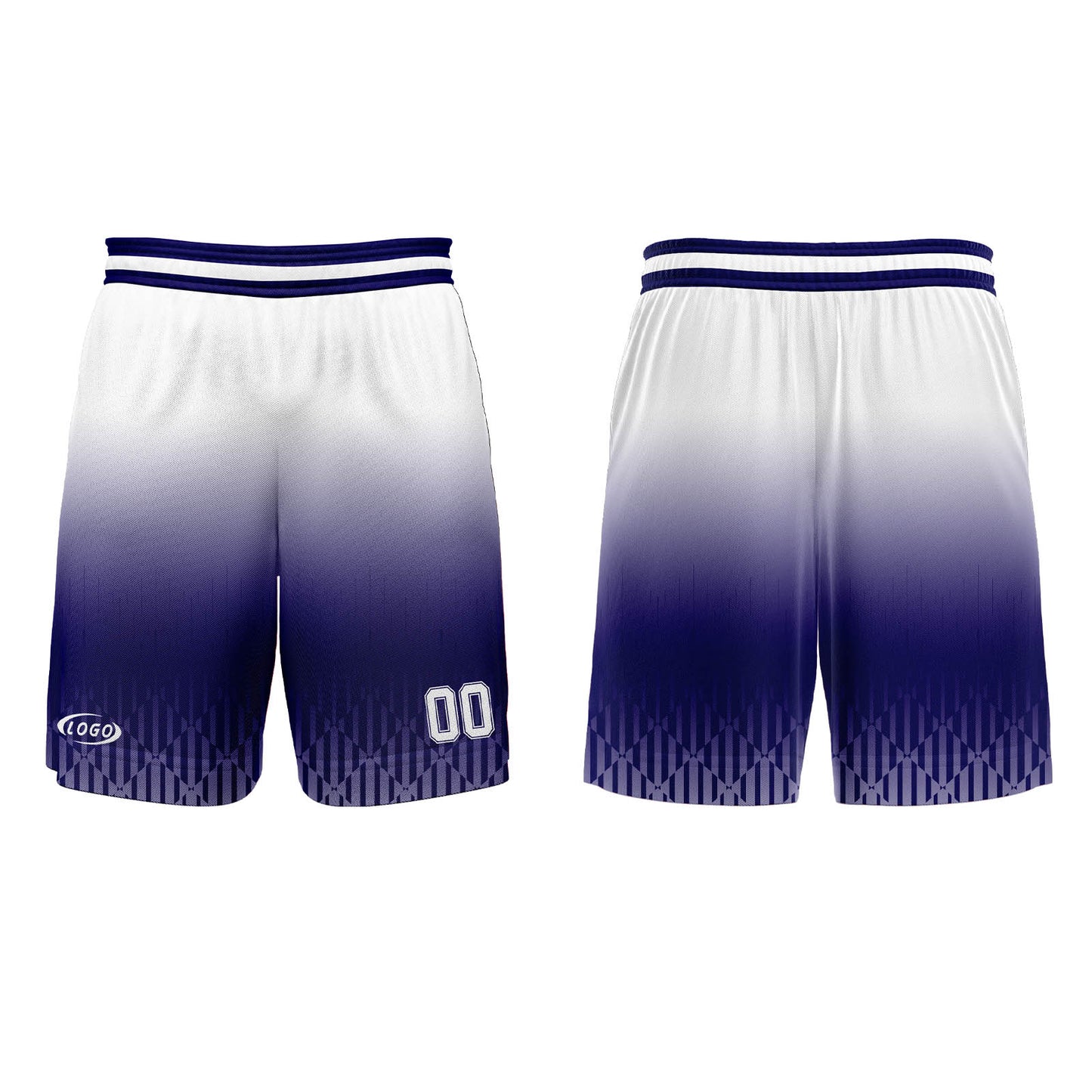 Custom Blue White Gradient Basketball Jersey Uniform Suit Printed Your Logo Name Number