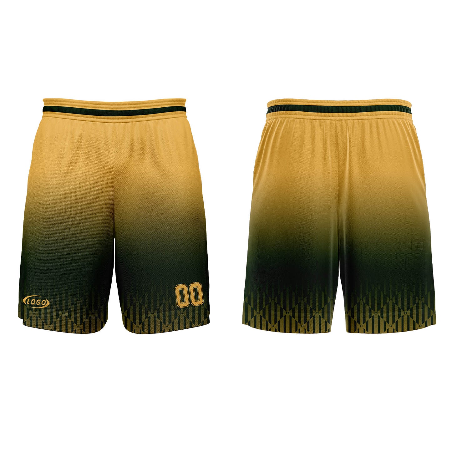 Custom Olive Green Light Brown Gradient Basketball Jersey Uniform Suit Printed Your Logo Name Number
