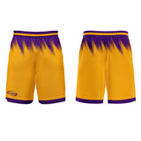 Custom Yellow Purple Basketball Jersey Uniform Suit Printed Your Logo Name Number