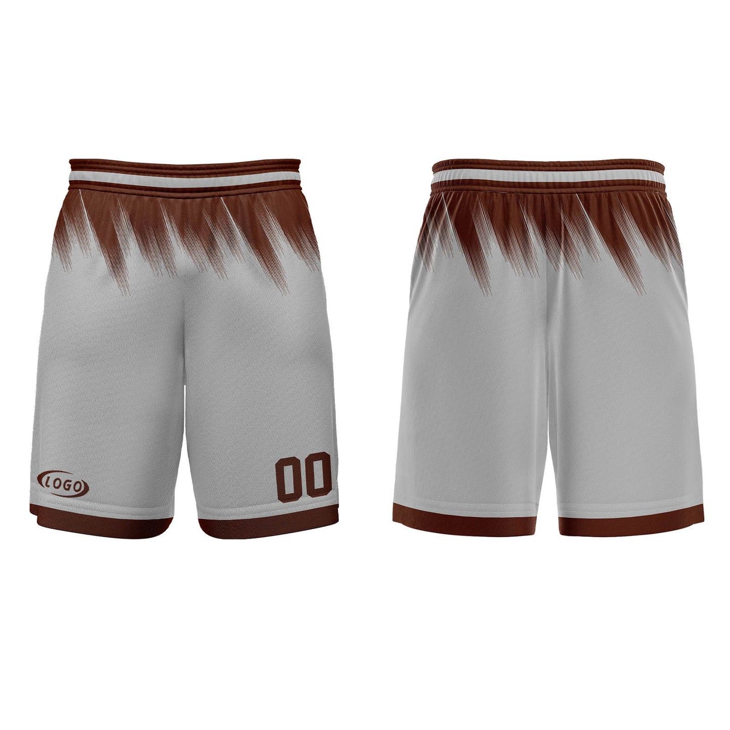 Custom Grey Brown Basketball Jersey Uniform Suit Printed Your Logo Name Number