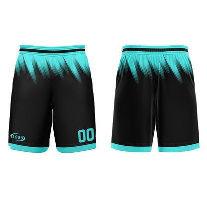 Custom Black Teal Basketball Jersey Uniform Suit Printed Your Logo Name Number