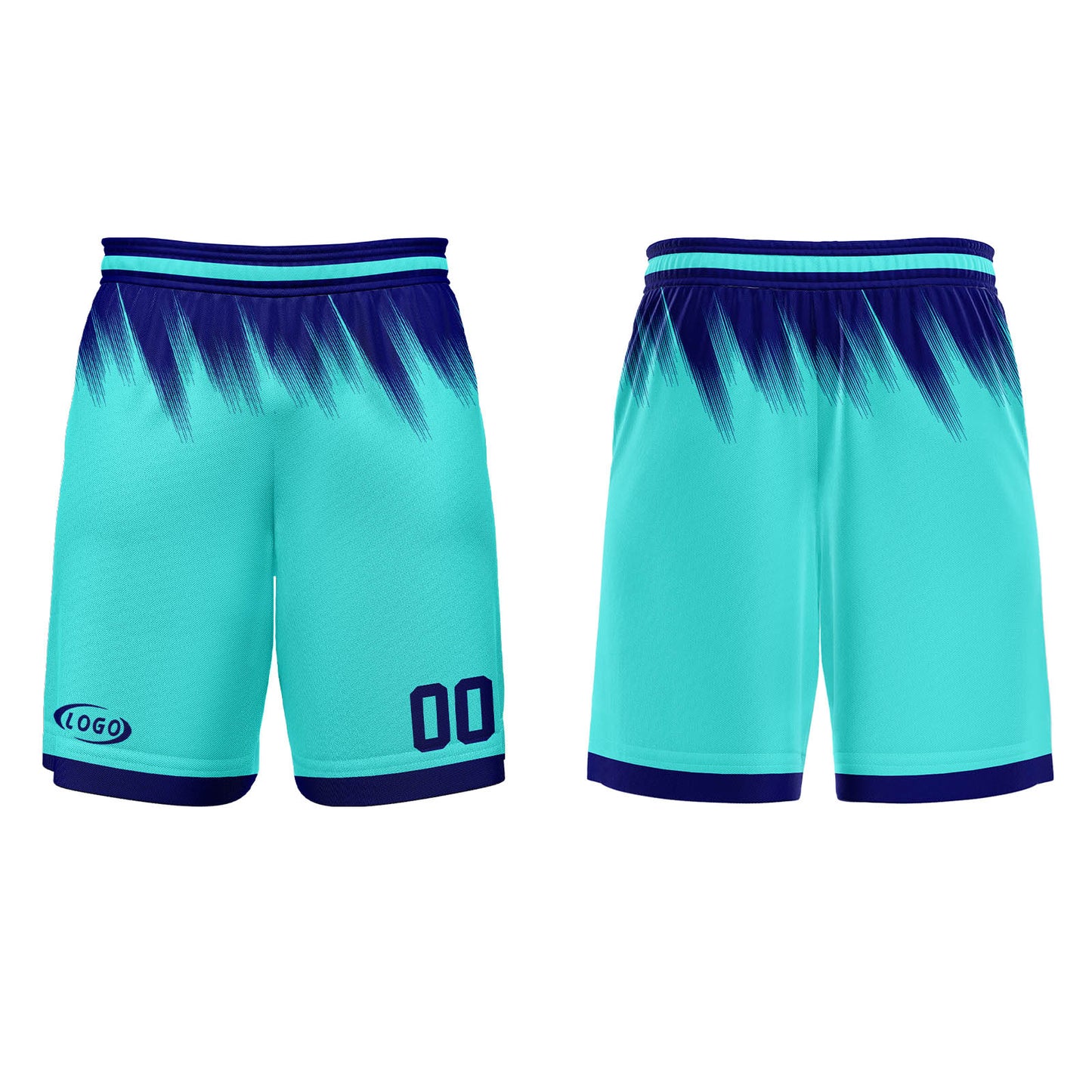 Custom Teal Blue Basketball Jersey Uniform Suit Printed Your Logo Name Number