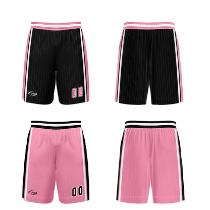 Custom Black Pink Reversible Basketball Suit for Adults and Kids Personalized Jersey