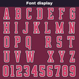 Custom Plum Red Basketball Jersey Uniform Suit Printed Your Logo Name Number